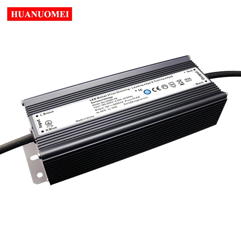 

DC 12V 24V 36V 80W Waterproof Triac Dimmable LED Driver Power Supply Lighting Transformer Lamp AC 110V 220V AC90-130V AC180-250V