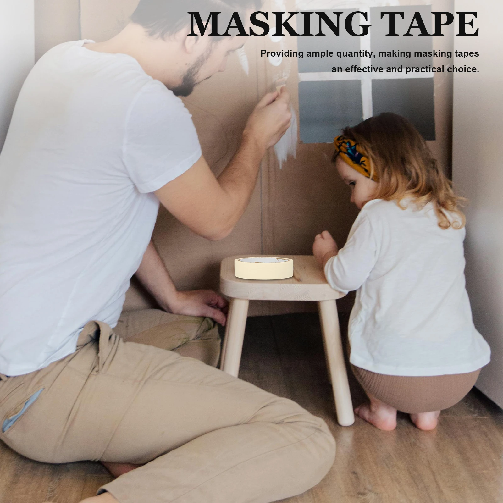 

10 Rolls Masking White Painters Tape for Walls Automotive Non Residue Home Art White Painting Tape Craft