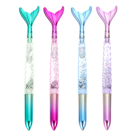 4 Pcs Mermaid Ballpoint Pen Pens Gel Cartoon Ink Blue Ball-point Plastic Signing