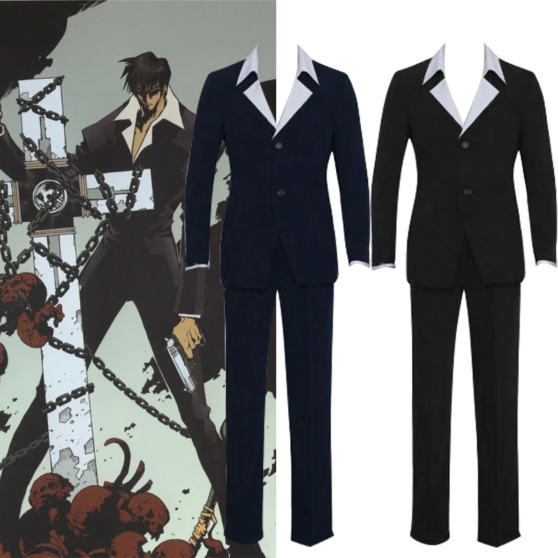 Trigun Nick Nicolas D. Wolfwood Nicholas the Chapel Nicholas the Punisher Uniform Outfit Suits Anime Manga Cosplay Costume C012