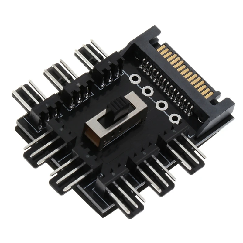 1 bis 8 Pin Lüfter Hub Sata PWM Molex Splitter PC Mining Kabel 12V 4-polig/Sata Adapter zweiteiliger Anzug für Sata und 4-polig