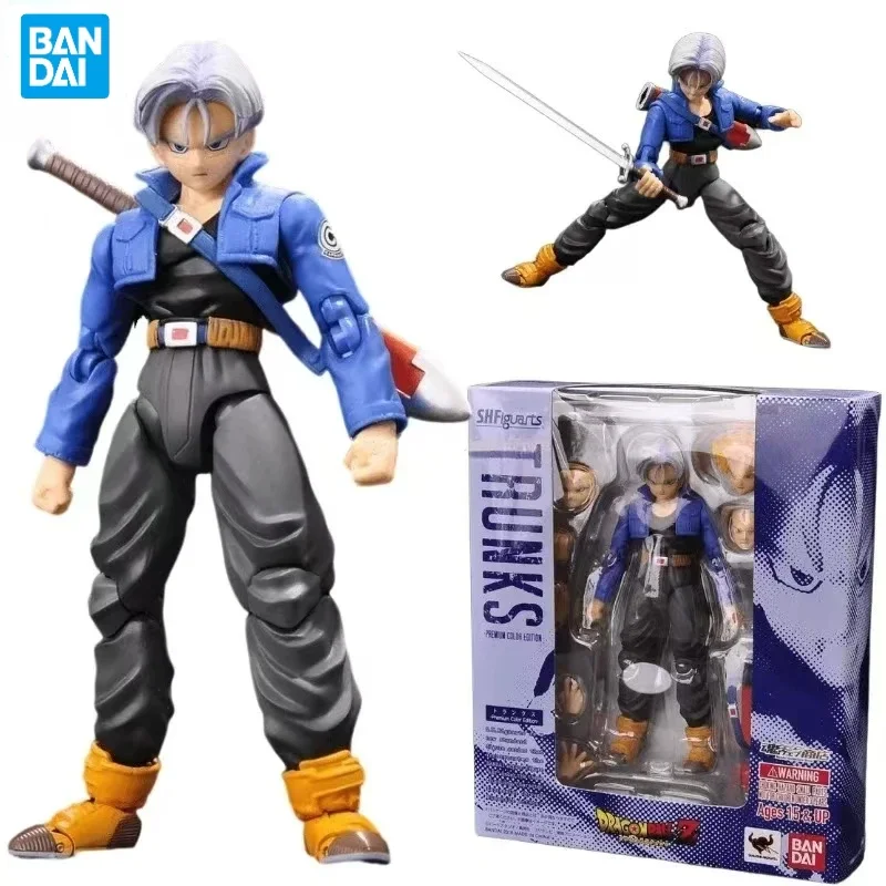 Original BANDAI S.H.Figuarts SHF Dragon Ball Trunks 1.0 Soul Limited Anime Action Figure Model Toys Collection Gifts In Stock