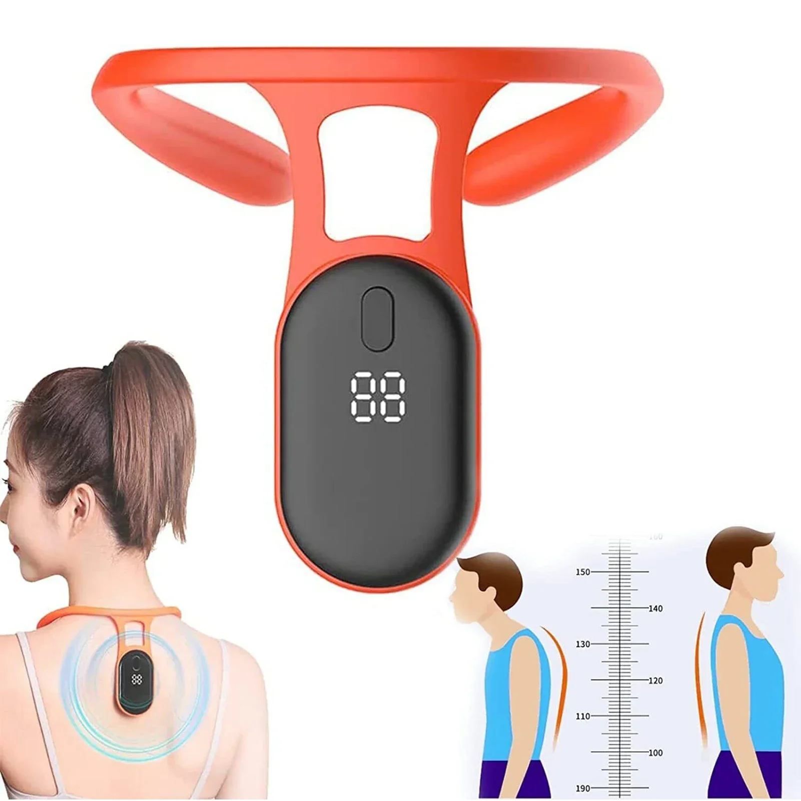 Dispositif de ration de posture pour adultes et enfants, micro vibration, rappel d'entraînement de posture, capteur intelligent, dos, cou, bosse