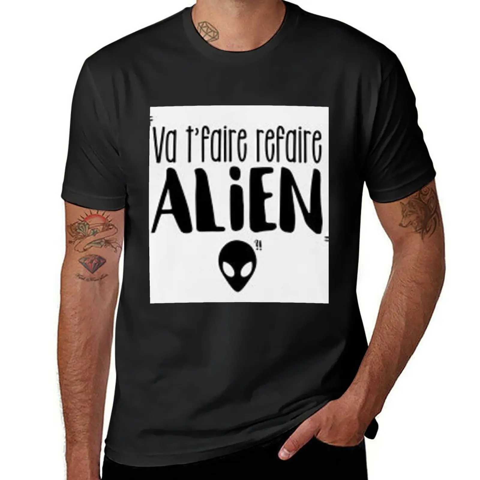 

Dikkenek Alien T-shirt oversized Aesthetic clothing mens big and tall t shirts