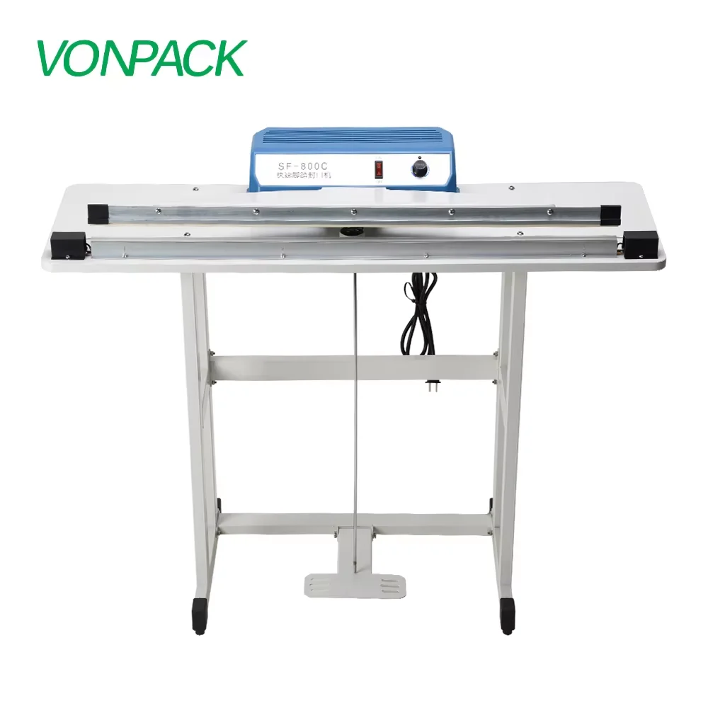

VONPACK SF-800C Industrial Foot Pedal Sealer Machine High Efficiency Sealer Heat Sealing Machine for Food Bags Film Part Element