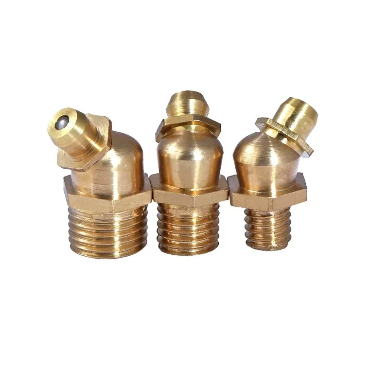 Brass nozzle excavator forklift oil gun oil injection elbow straight nozzle M6 M8 M10 M12 M14 M16