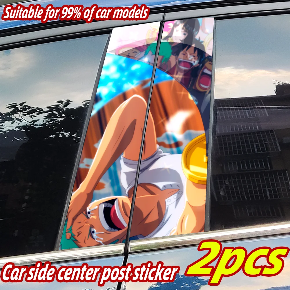 

Anime Zoro Car Stickers Auto B-pillar Waterproof Sunscreen Vinyl Decals Auto Center Column Cover Scratches Decor Accessories