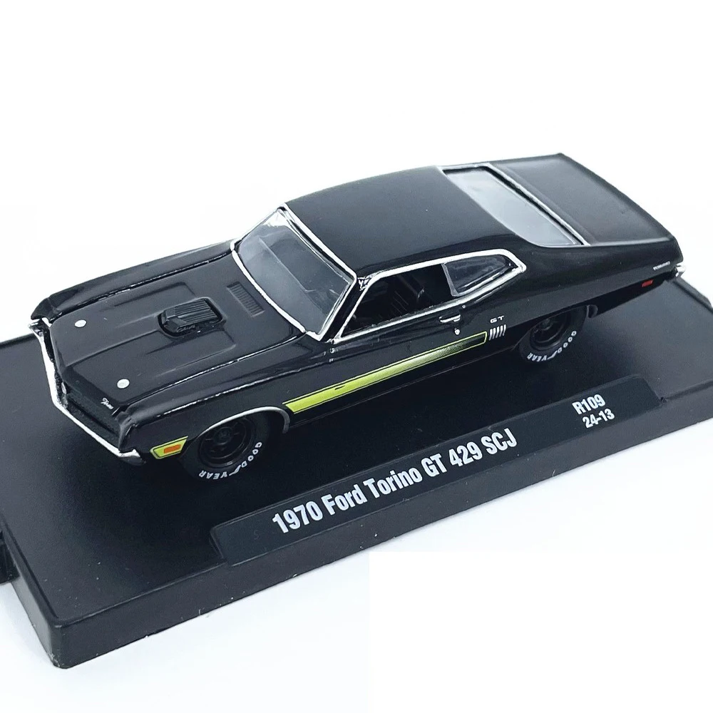 M2 Modell 2024 1:64 1970 Ford Torino GT Legierungsautomodell Sammlungsdisplay