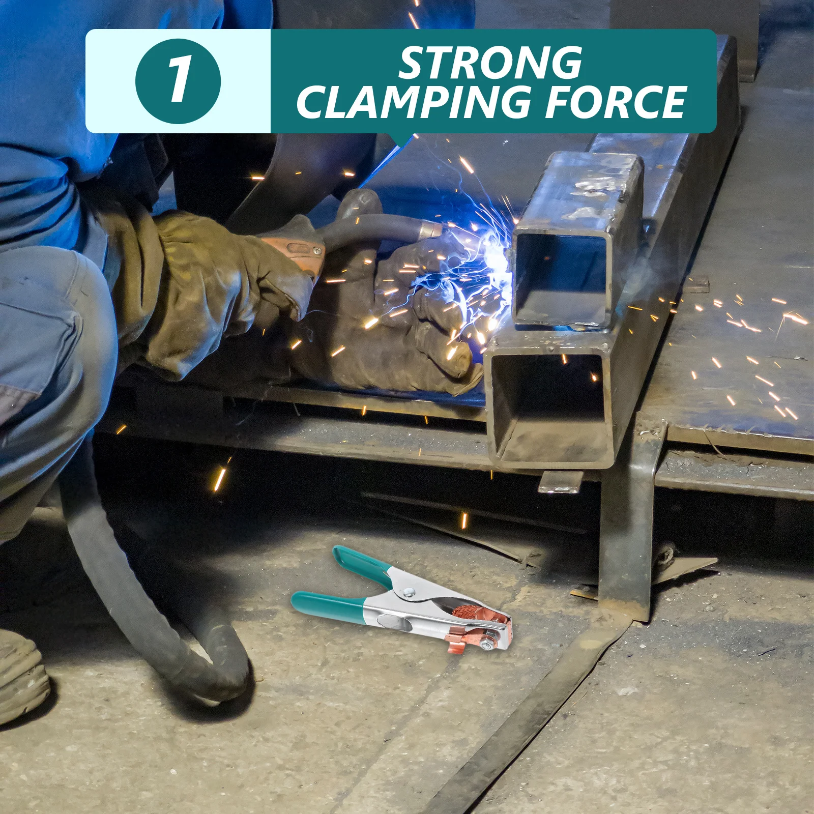 

Compact Welding Ground Wire Clamp with Ergonomic Design Spot Welding Clips for DIY Enthusiasts Secure Stable Grip