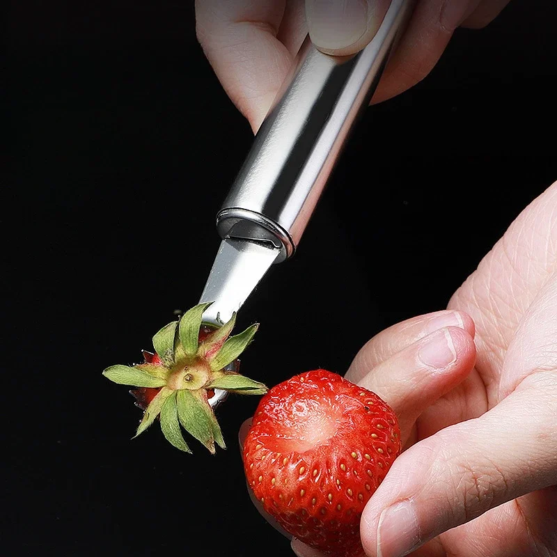 Strawberry Huller Metal Tomato Stalks Fruit Leaf Knife Stem Remover Gadget Strawberry Hullers Kitchen Accessories кухня