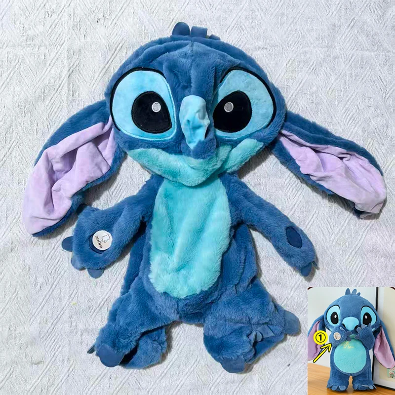 

Disney Lilo and Stitch аниме плюшевые игрушки Kawaii Breathe Stitch плюшевая полуфабрикат кожаная кобура подушка подарок для детей на Рождество