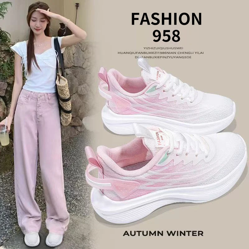 

1 2026 Summer Mesh Lightweight Sneakers Soft Sole Breathable Running Walking Shoes for Women