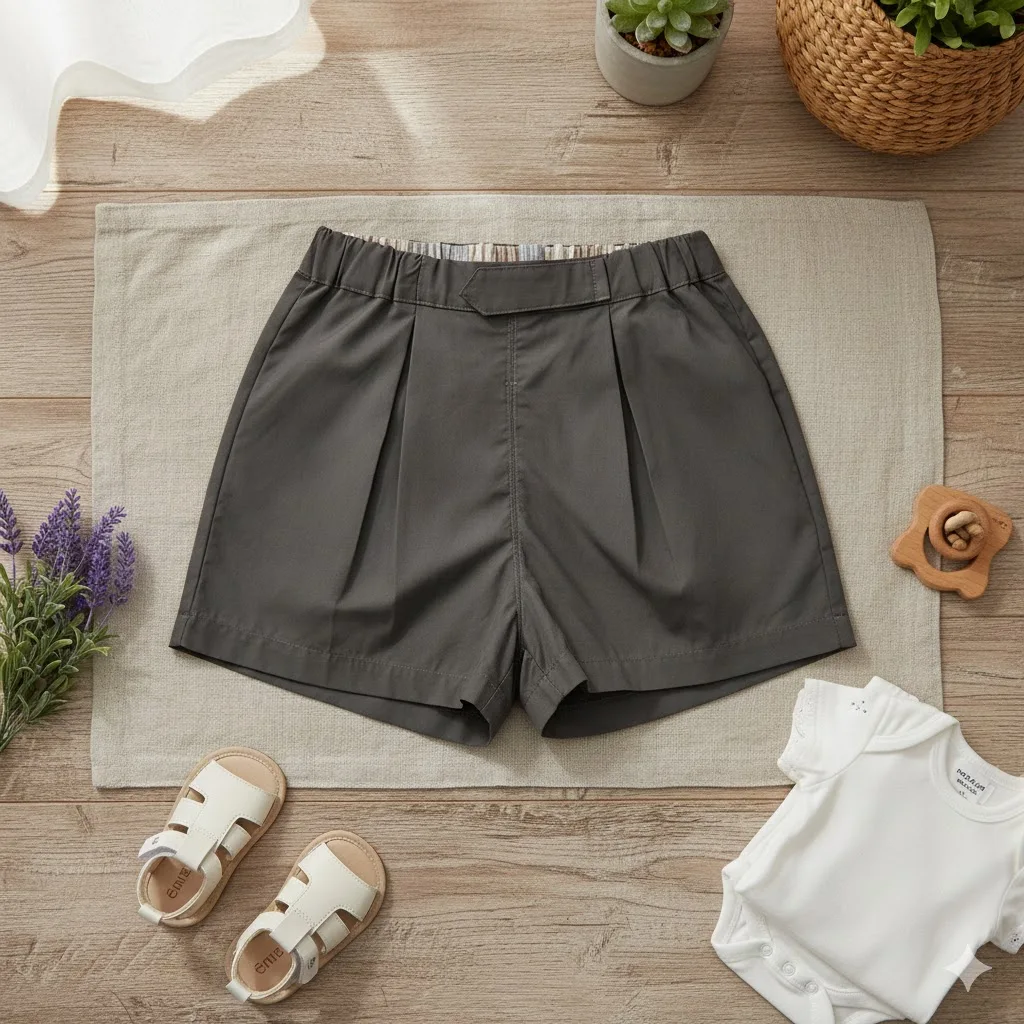 

SeasonSea Baby Plain Shorts Summer Unisex Short Pants for baby Suitable for Babies 0-2Y Plain Printing Elastic Pure Cotton