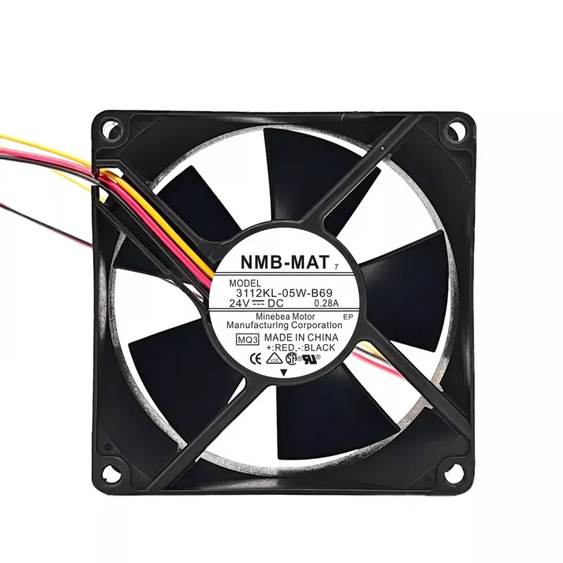 for NMB-MAT 3112KL-05W-B60 B69 8032 8CM 24V 0.28A Cooling Fan for Boring Machine Inverter