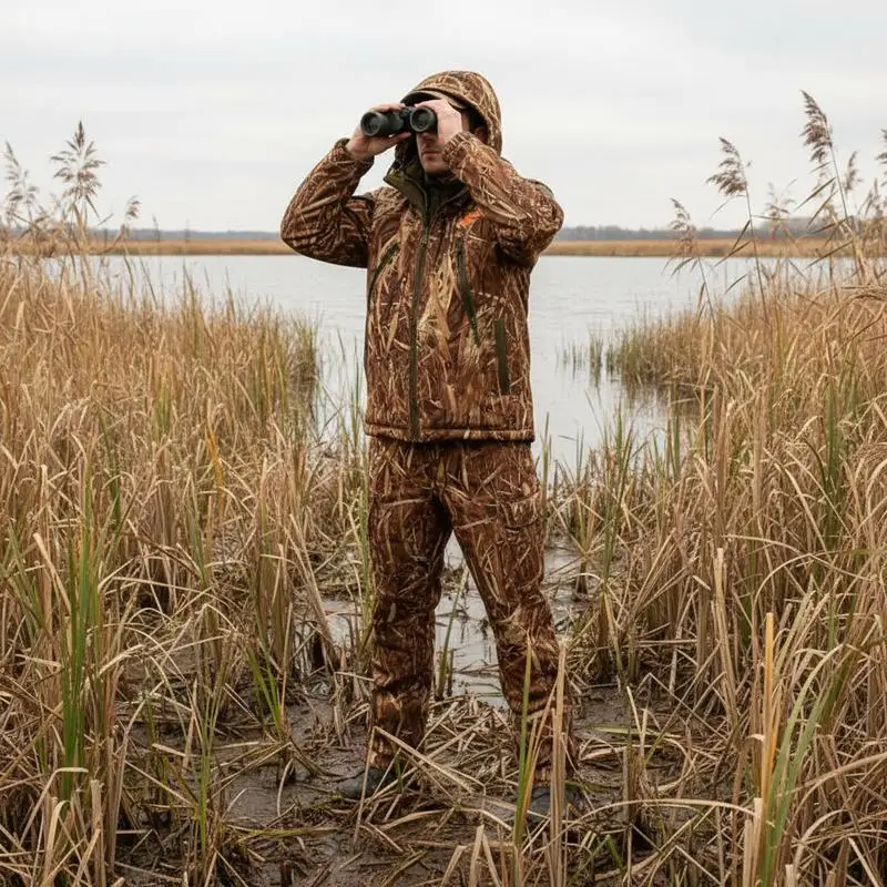 Men's Quiet Camo Hunting Jacket And Pants Set Water Resistant Workwear Uniform Spring 2026 Other Professional Jobs