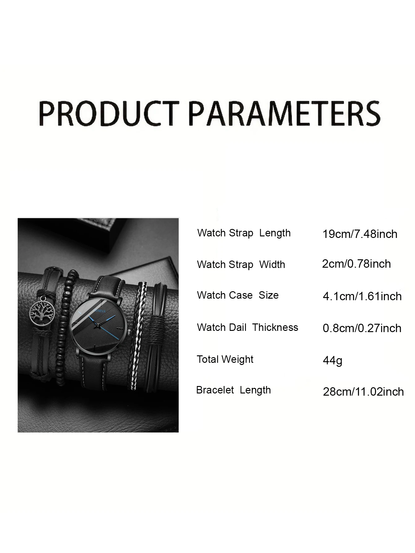 5Pcs Set Fashion Mens Sports Watches Man Business Quartz Wristwatch Luxury Leather Bracelet Men Casual Clock Watch