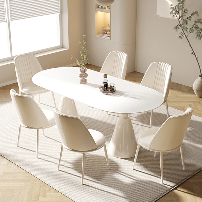 Nordic Waterproof Dining Table Onement White Coffee Computer Wood Modern Dining Table Office High Centre Mesa Comedor Furniture