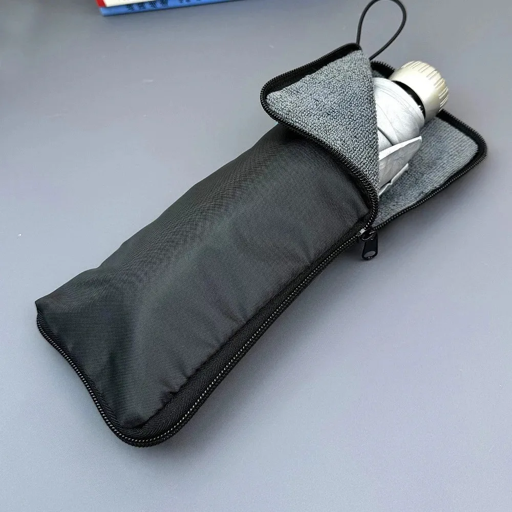 1 Piece Waterproof Wet Umbrella Bag Portable Reversible Umbrella Cover with Zipper Storage Bag for Outdoor Car Black Oxford