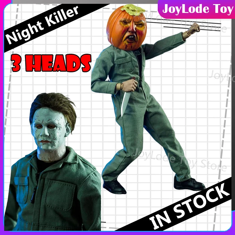 IN STOCK BBK Halloween Anime Figures 1/6 Bbk009 Michael Myers Action Figure Late Night Killer Pumpkin Head Collection Model Toys