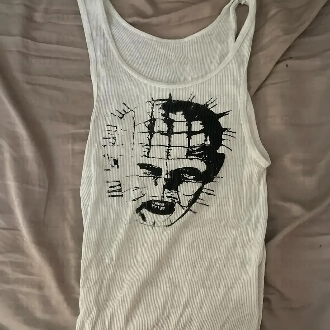 Streetwear Grafik-Tanktop Camisole Top Damen Vintage Gothic Korsett-Tanktop Sexy Shirts mit Aufdruck Harajuku Emo