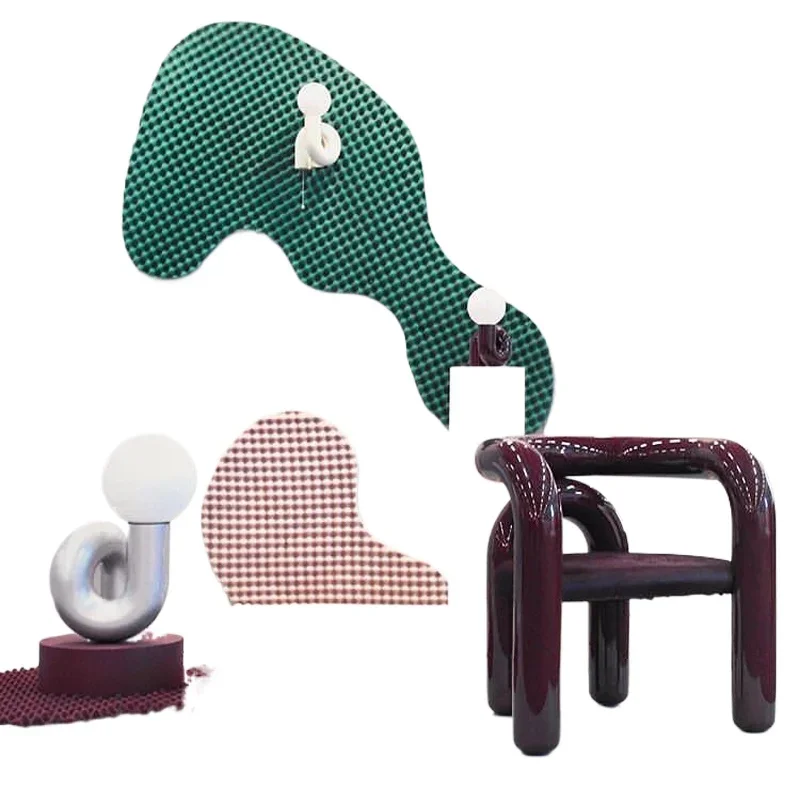 

Nice Creative Nordic design art chair, special-shaped fiberglass pipe elbow armchair