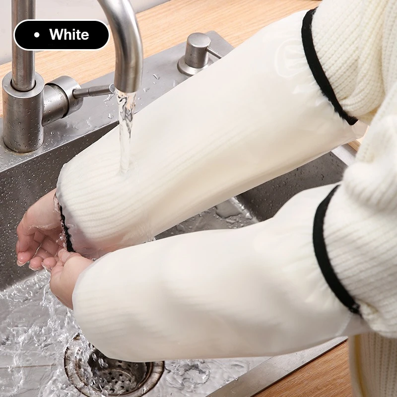 5 قطع منزلية للخريف والشتاء بأكمام شفافة للمطبخ مقاومة للماء والزيت سترة عمل مضادة للأوساخ وأكمام للبالغين #5