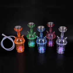 Portable Hookah Shisha Set with Tobacco Cigarette Holder Hose Narguile Complete for Car Handheld Smoking Grass Herb Pipe Kettle