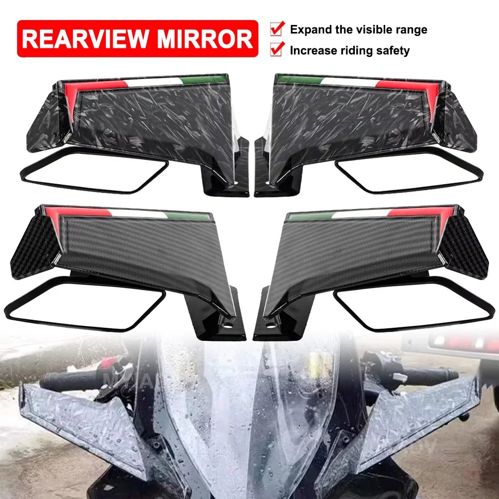 

Fairing Side Winglet With Mirror For Honda CBR650R CBR1000RR Universal Motorcycle Fixed Wind Wing Spoiler For CFMOTO NK250 NK400