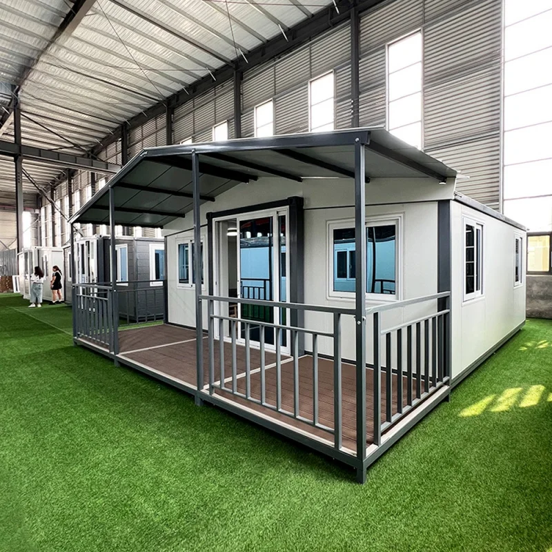 custom.Modern 20ft Expandable Container House with Waterproof Steel Frame Balcony Prefab Outdoor Application Made From Sandwich