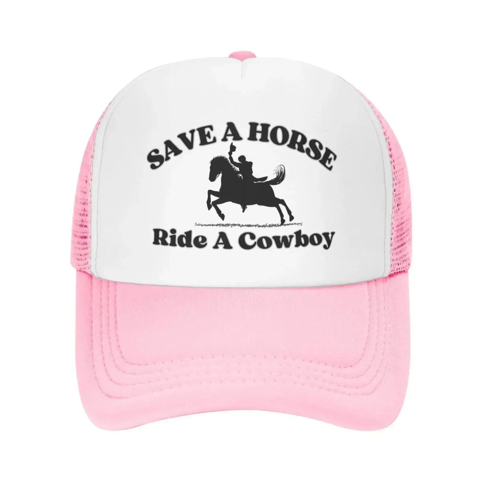 New Save A Horse Ride  Cowboy Hat Just Girl Who Loves  Mom  Mesh  for Men Women Trucker s Baseball Cap