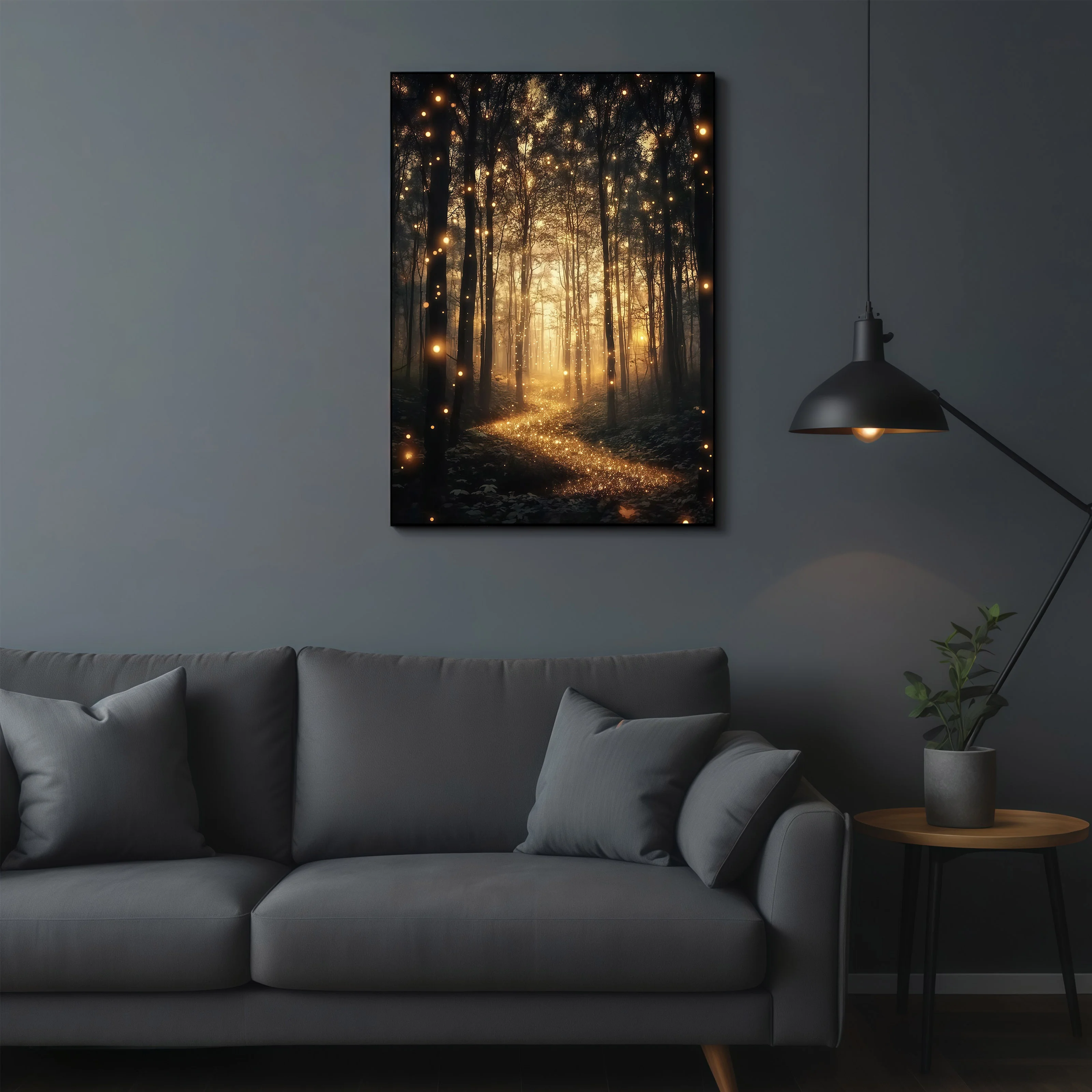 Rompecabezas de bosque de luciérnaga de 1000 piezas: bosque mágico nocturno con luciérnagas brillantes, rompecabezas de cartón engrosado para adultos,