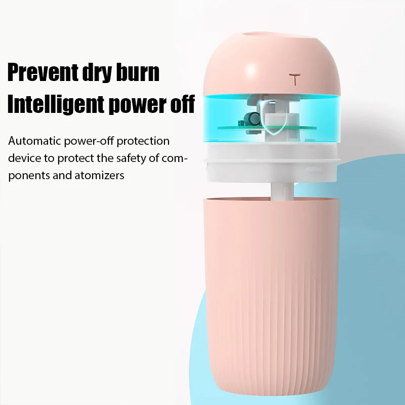 Large Capacity Humidifier Household Bedroom Oil Air Aromatherapy 420ML Purification Sprayer Water Replenishing Instrument USB