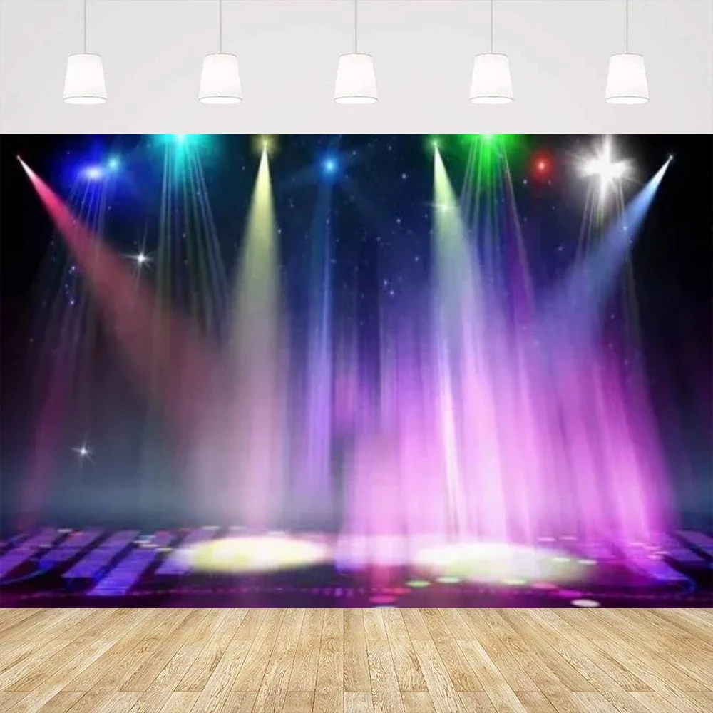 

Фон для фотосъемки дискотека Радуга сцена 70-х 80-х 90-х годов огни фон рок-музыкальный клуб неоновое свечение Декор для вечеринки портретная съемка