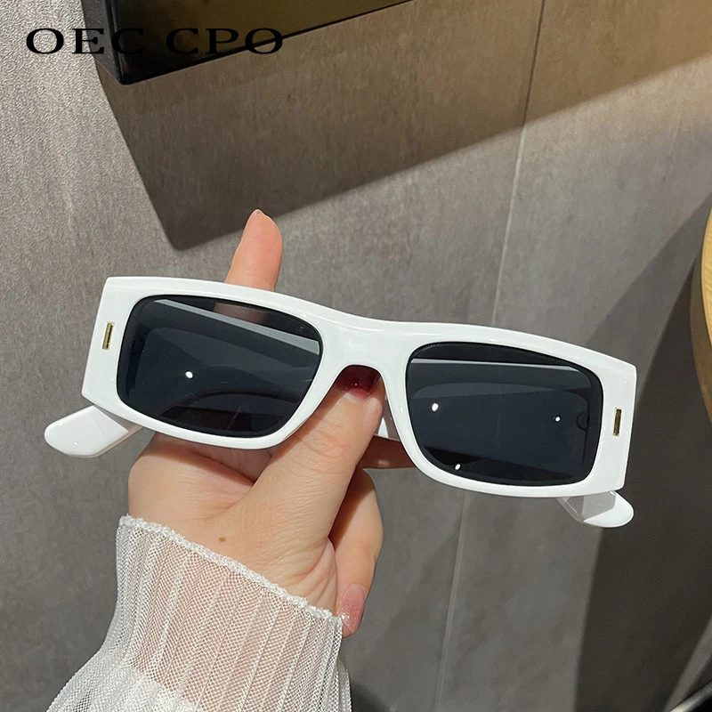 

New Travel Square Sunglasses Women Men Fashion Retro Punk Thick Frame Rectangle Sun Glasses Female Outdoor Beach Party Eyewear