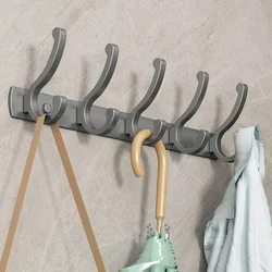 Grey Clothes Hooks Wall Hanging Coat Wall Bathroom Wardrobes Towels Toilet Row Robe Hooks Hardware