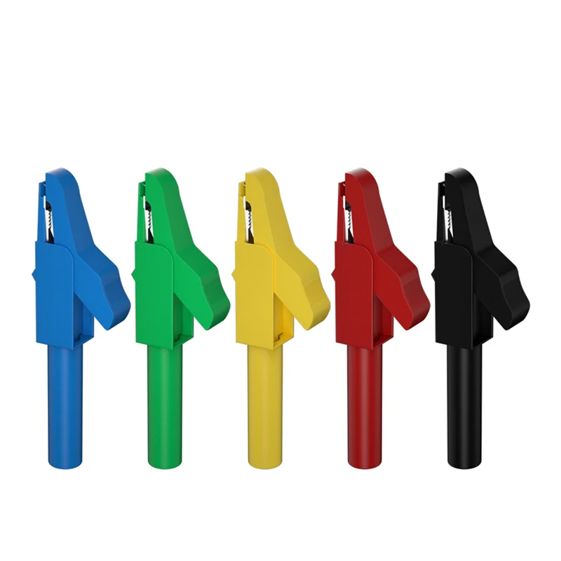 AB47-Kit de cables de prueba para multímetro, pinza de cocodrilo a conector Banana de 4MM con Kit de sondas traseras de sonda de prueba