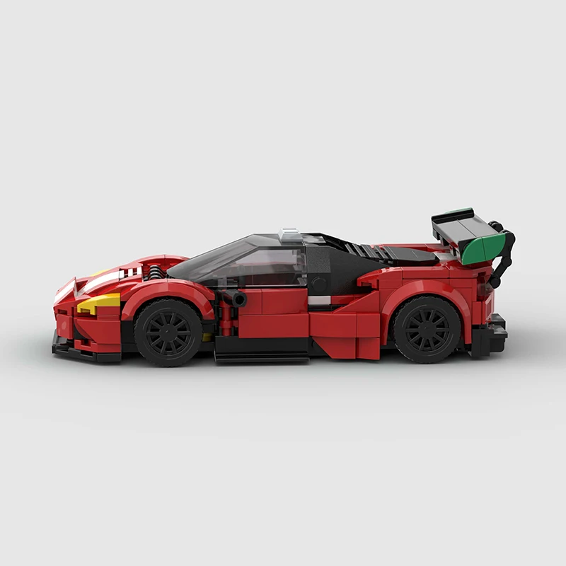 MOC 488 GT3 Brick Technical Car Racer Building Block Sports Supercar World famous Vehicle Model Kids Toys Boys