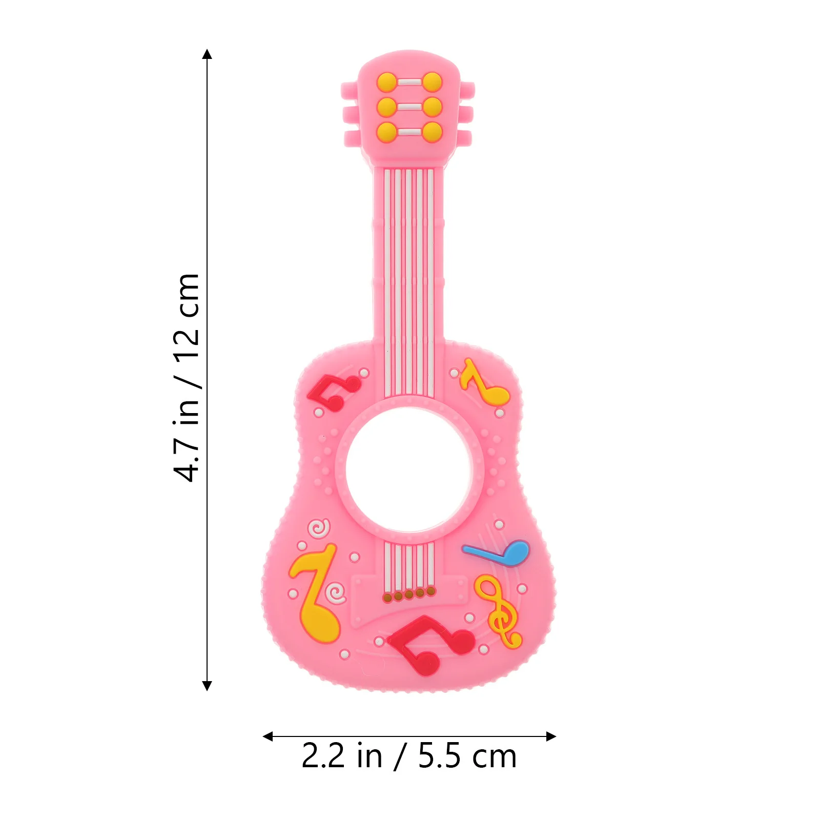 2 pezzi massaggiagengive infantile in silicone a forma di chitarra per alleviare l'inconforto della dentizione sviluppo sensoriale delle abilità motorie regalo per baby shower