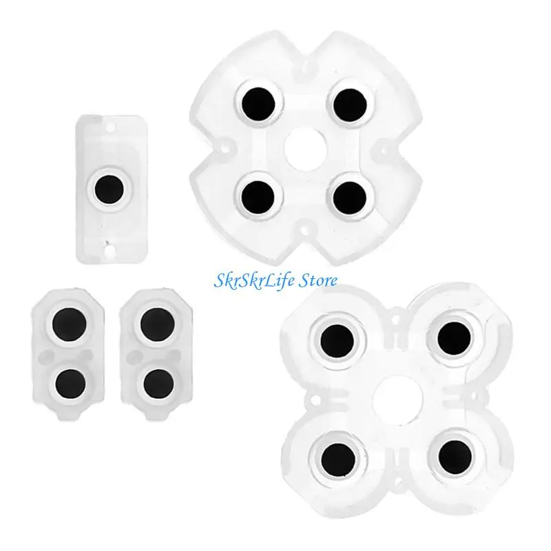 E65E Transparente Silicone Rubber Pads Contato L2 Botão Condutor Button para 050 Controlador