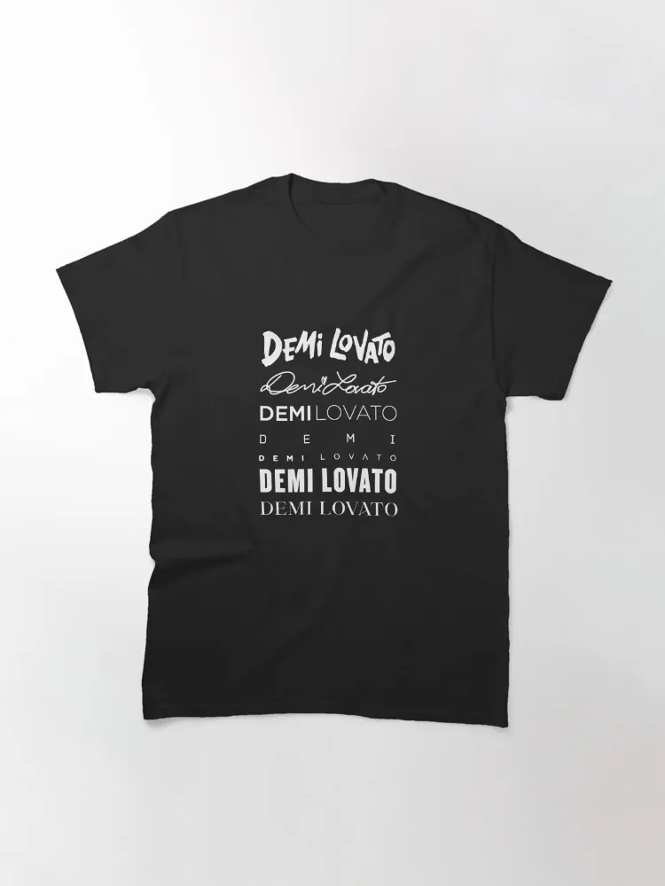 DEMI LOVATO ALL ALBUMS Classic T-Shirt Harajuku Fashion Casual Men Short Sleeve