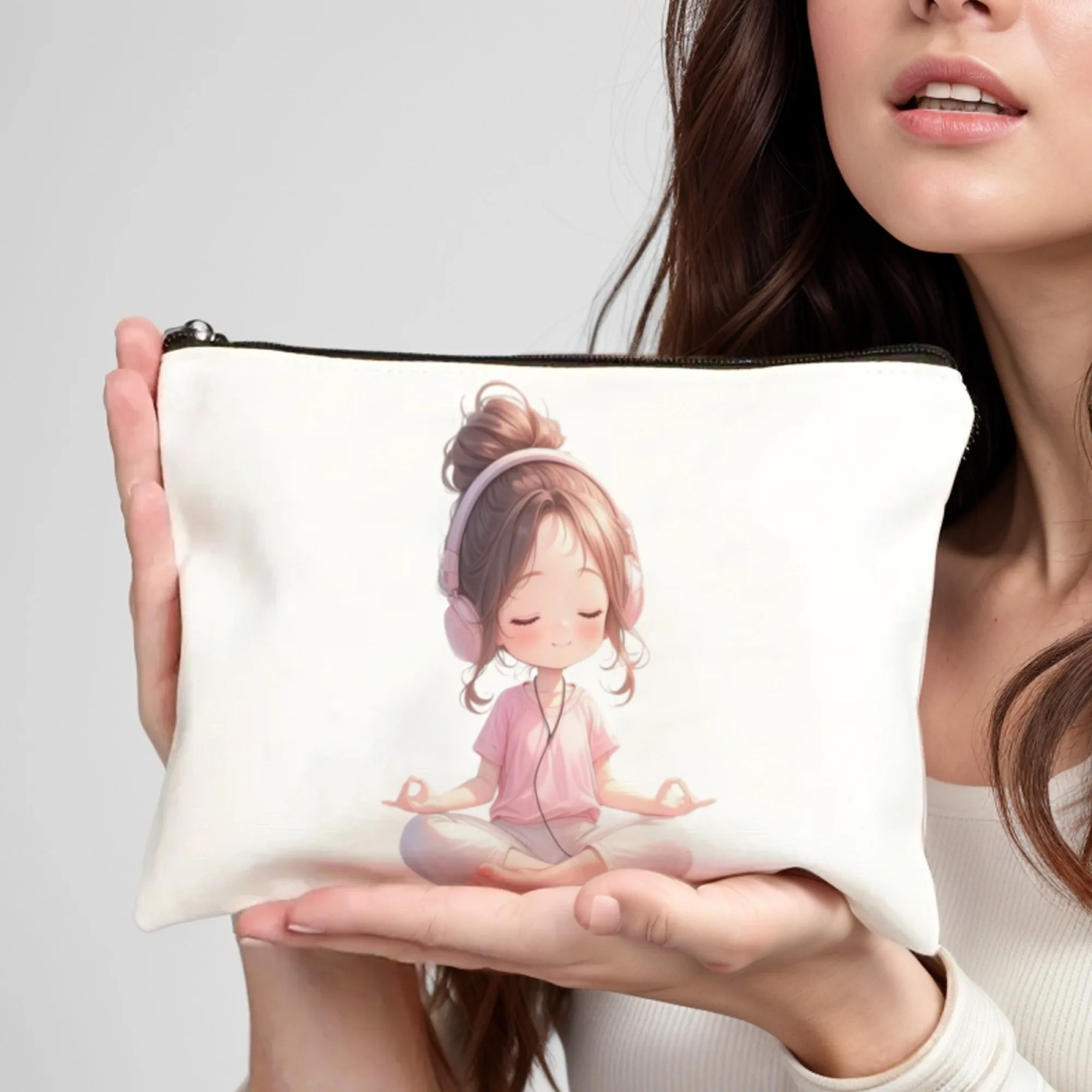 

Спортивная косметичка для девочек-музыки, легкий портативный косметичка с застежкой-молнией, идеально подходящий для рождественских подарков, органайзер для путешествий