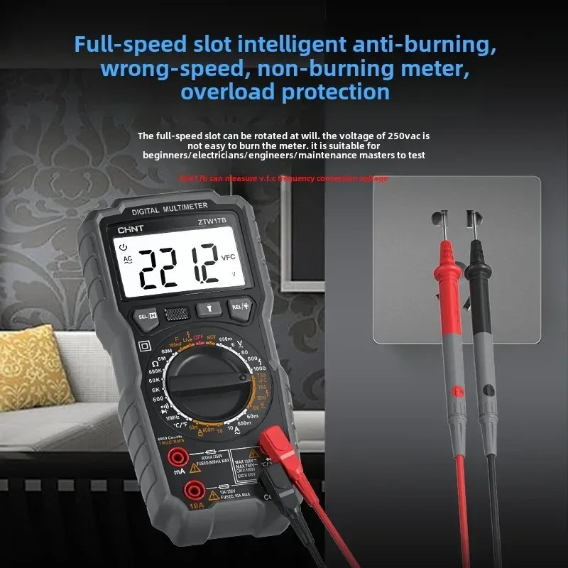 High Precision Portable Smart Repair Multifunction Electrician Specialized Multimeter with Burn Prevention