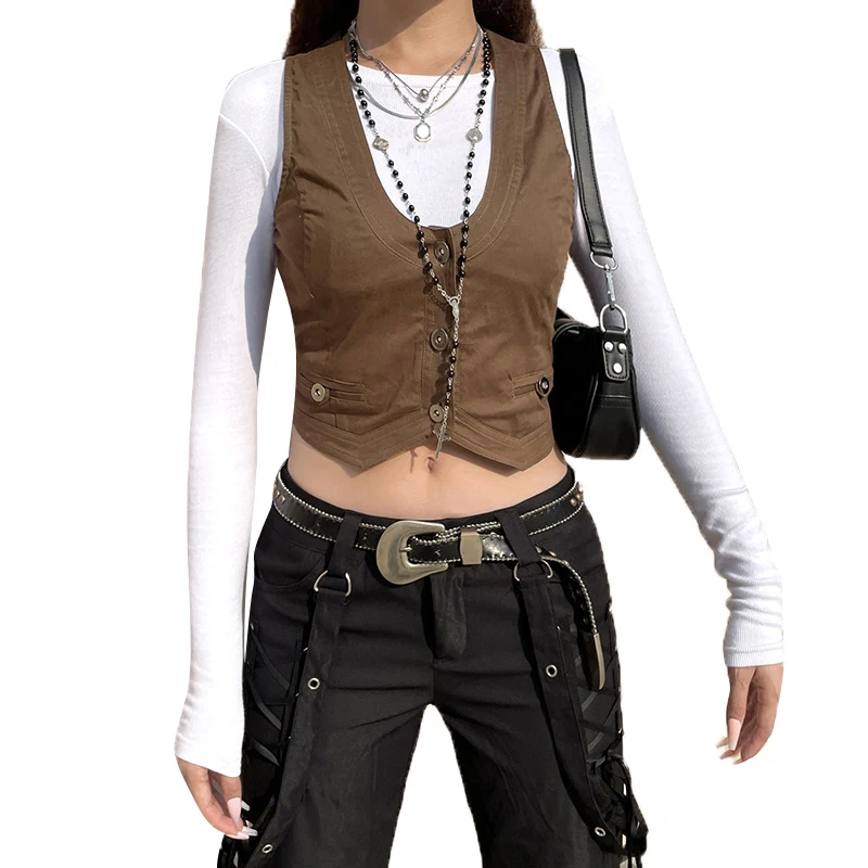 2023 Women\'s Dressy Waistcoat Racerback Vest Autumn Tuxedo Suit Waistcoat Vintage Steampunk Jacquard Jacket Punk Style Corsetier
