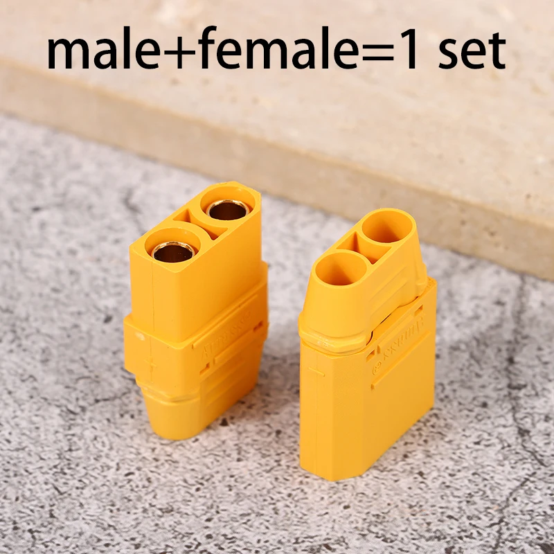 2Pcs/Lot XT90H Male+ XT90H Female Battery Connector Set 3MM Male Female Gold Plated Banana Plug For RC Model Battery