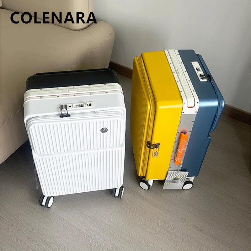 

Многофункциональный чемодан COLENARA с передним отверстием, чехол на тележке для ноутбука, 20-дюймовый женский ручной дорожный чемодан