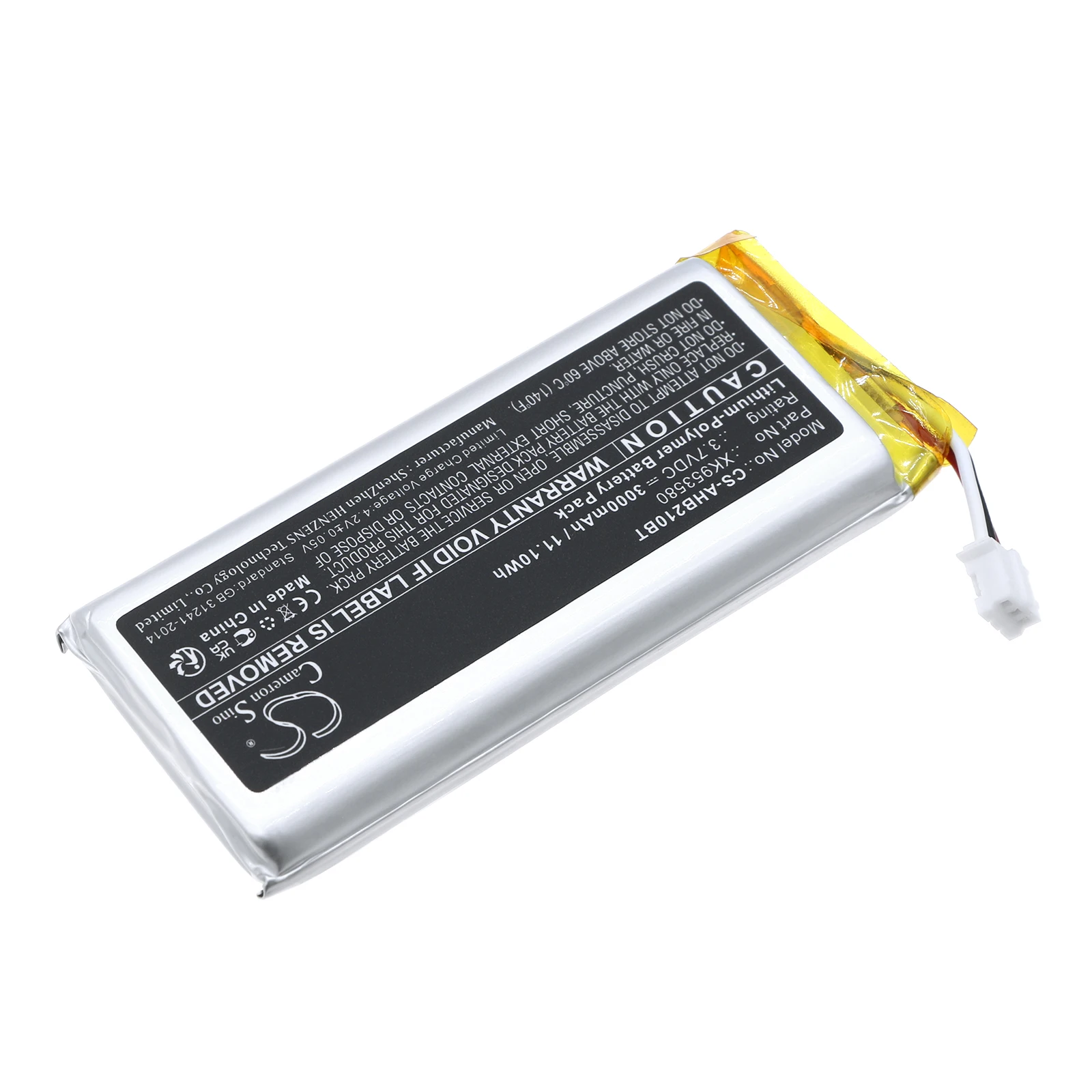 بطارية CameronSino XK953580 لمراكز بطارية احتياطية Ajax Hub 2 4G Plus مع اتصال 4G AJ-HUB2-4G-W/B AJ-HUB2PLUS-W/B