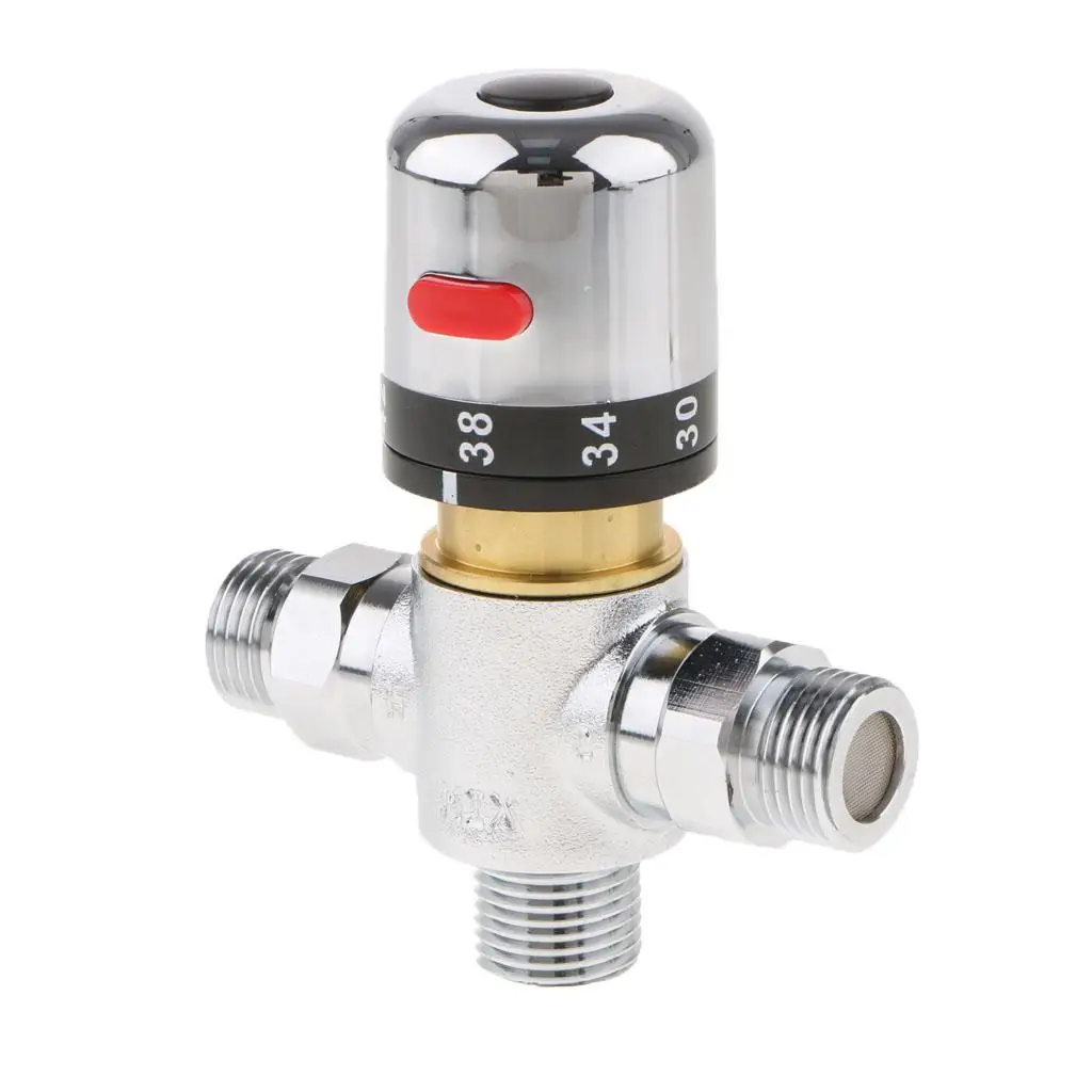 G1/2 Hot/Cold Thermostatic Mixing Valve for Bidet Solar Heater Shower Mixer