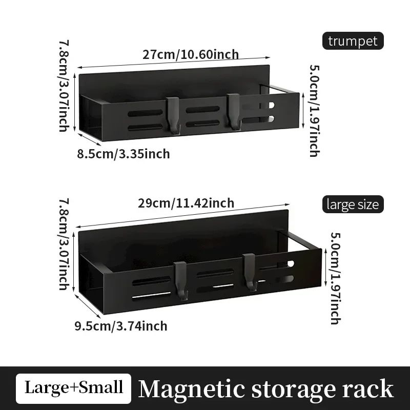 2pcs Magnetic Storage Shelf Household Kitchen Refrigerator Washing Machine Side Hanging Storage Rack Multifunctional Storage