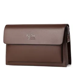 2024 NEW Men's Clutch with Magnetic Buckle and Multiple Card Slots, Large Capacity Wallet made of Coded lock PU Leather men bag