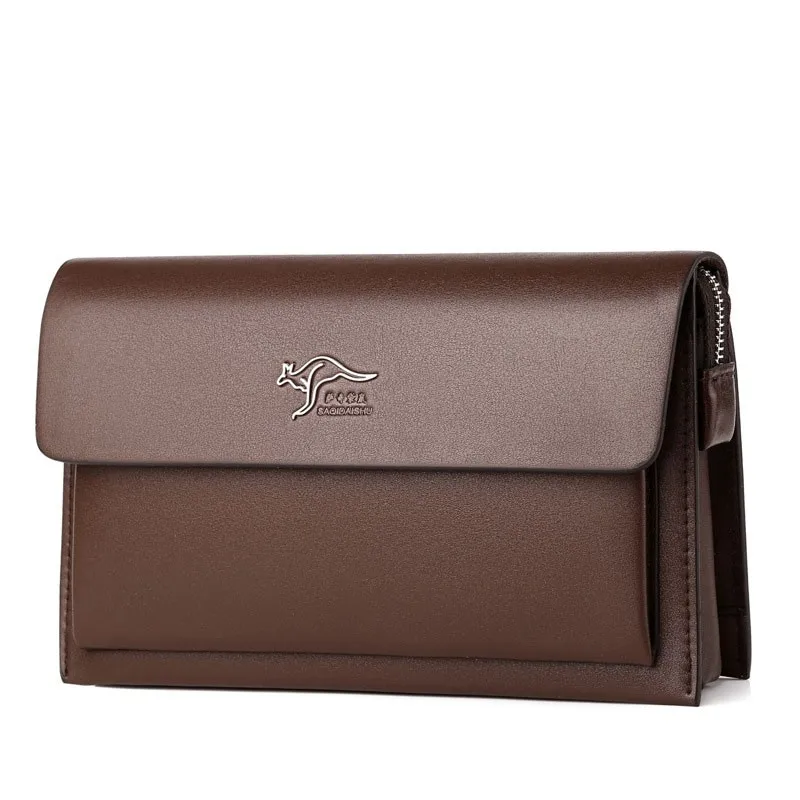 2026 NEW Men's Clutch with Magnetic Buckle and Multiple Card Slots, Large Capacity Wallet Made of Coded Lock PU Leather Men Bag